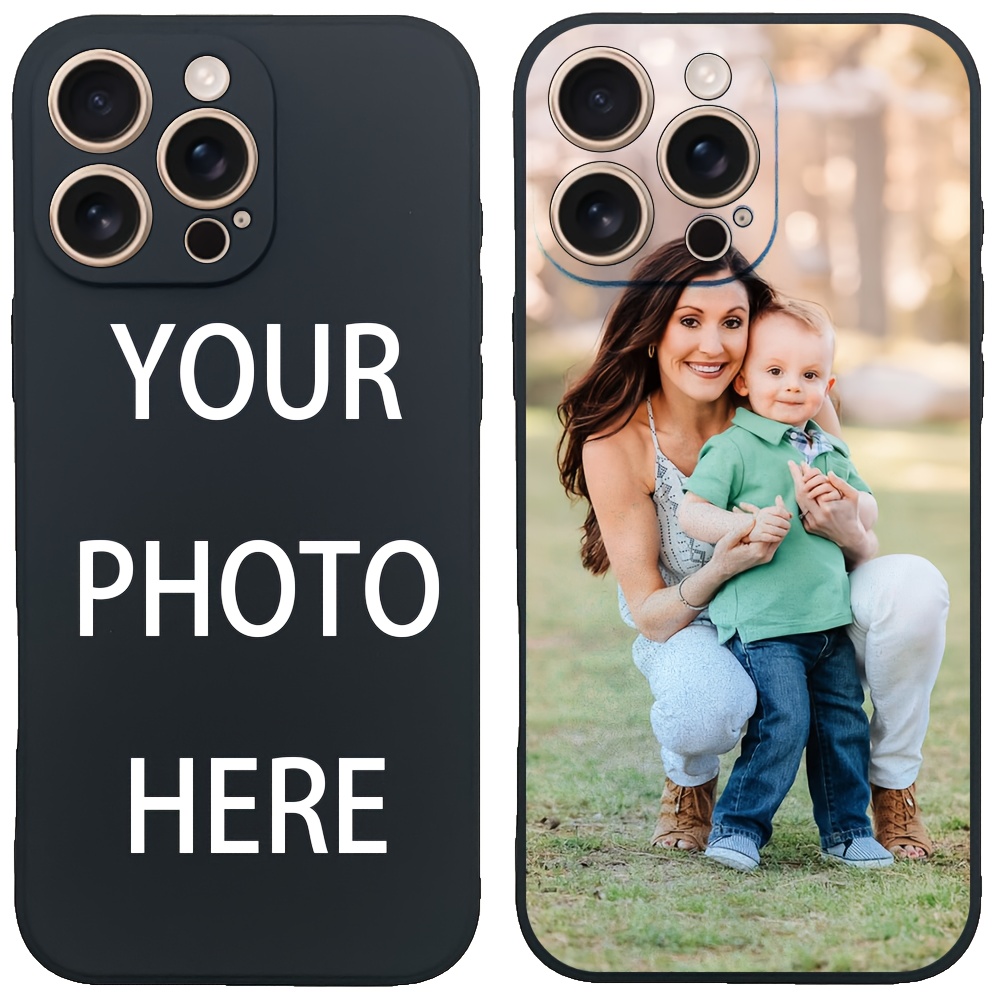 Phone Cases Diy - Custodia Nera Personalizzata in TPU per