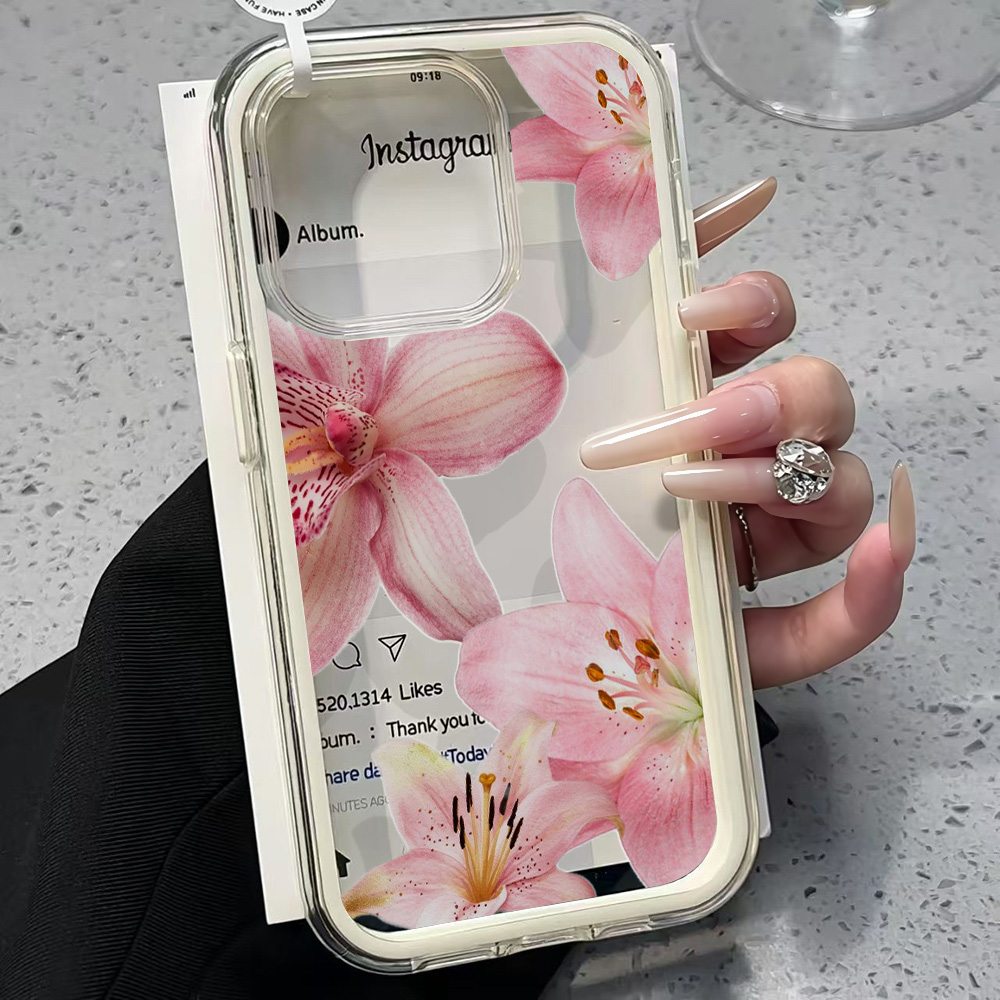 Phone Cases Transparent - Custodia Trasparente con Fiore di Giglio