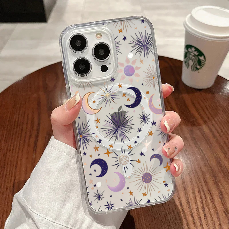 Phone Cases Transparent - Custodia per telefono romantica Sole Luna