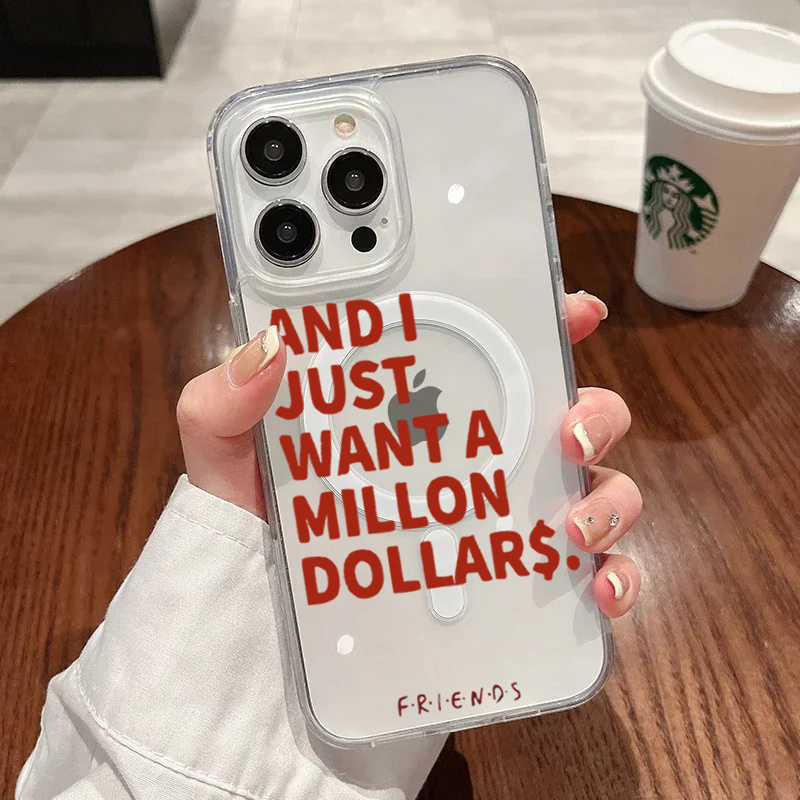 Phone Cases Transparent - Custodia Fashion con Citazioni Astratte per